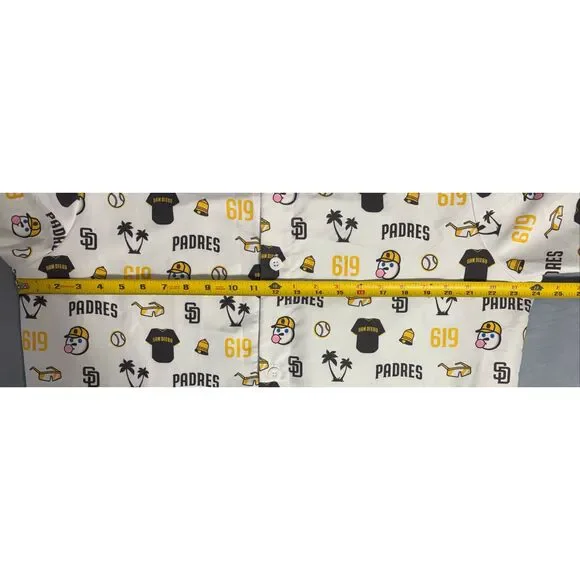 San Diego Padres White Printed Short-Sleeve Button-Up Shirt - Picture 7 of 7